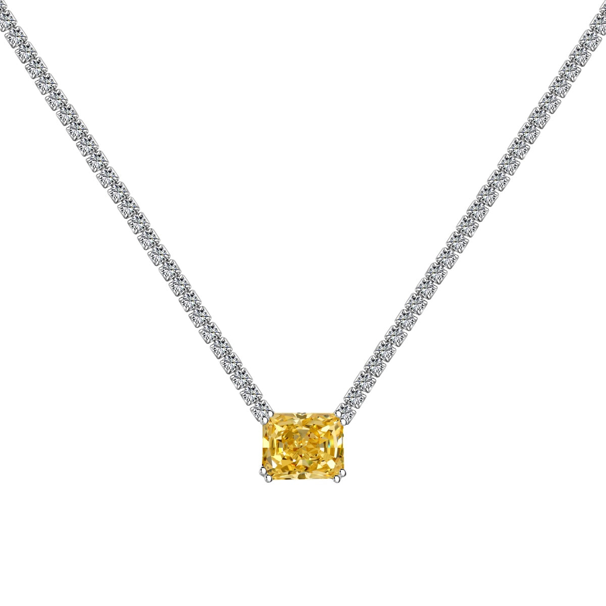 [Rosla]4.0 Carat Elegant Radiant Cut Necklace