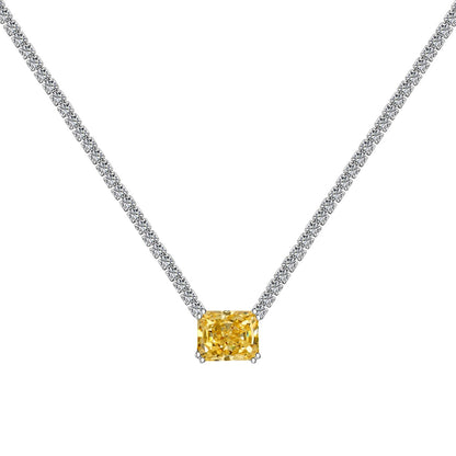 [Rosla]4.0 Carat Elegant Radiant Cut Necklace