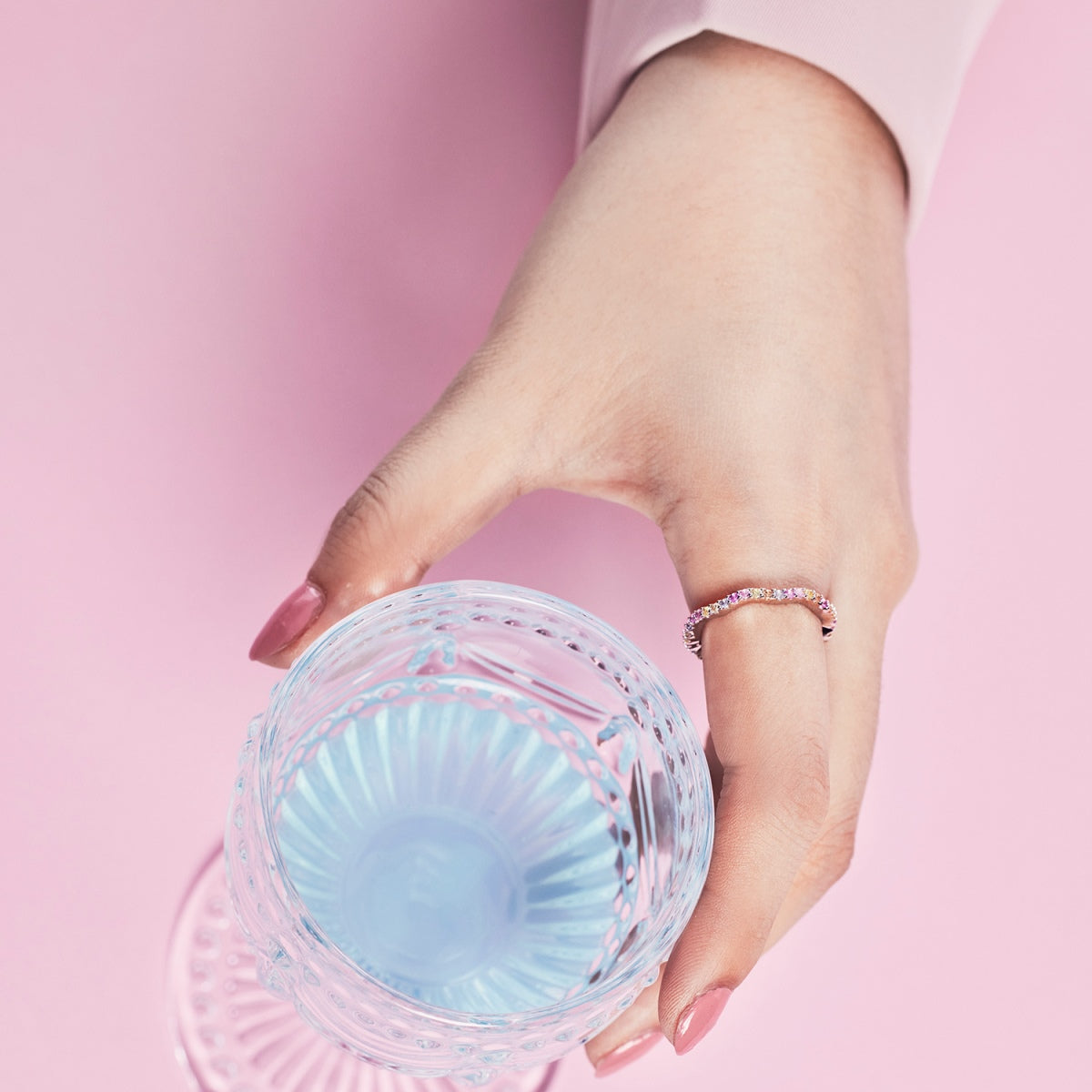 [Rosla]Dainty Colorful Round Cut Party Ring