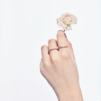 [Rosla]Dainty Colorful Round Cut Party Ring