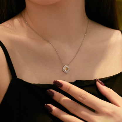 [Rosla]Sparkling Asscher Cut Necklace