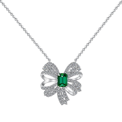 [Rosla]Luxurious Flower Shape Emerald Cut Necklace