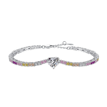 [Rosla]Delicate Romantic Heart Shape Lover Bracelet