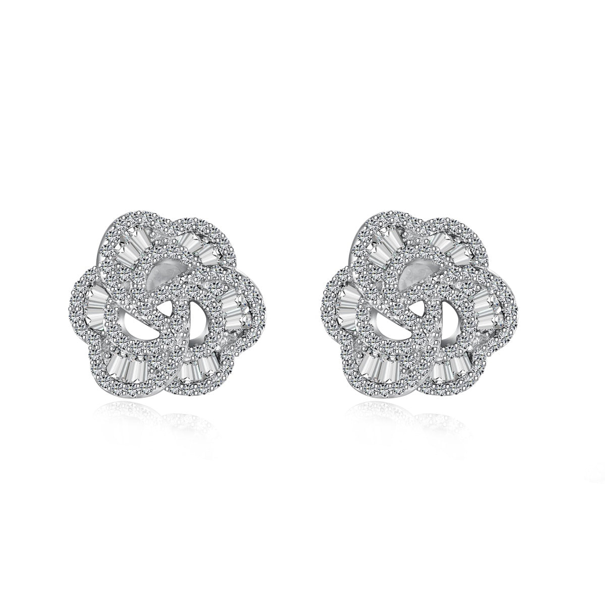 [Rosla]Exquisite Flower Shape Daily Earrings