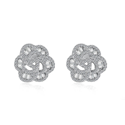 [Rosla]Exquisite Flower Shape Daily Earrings