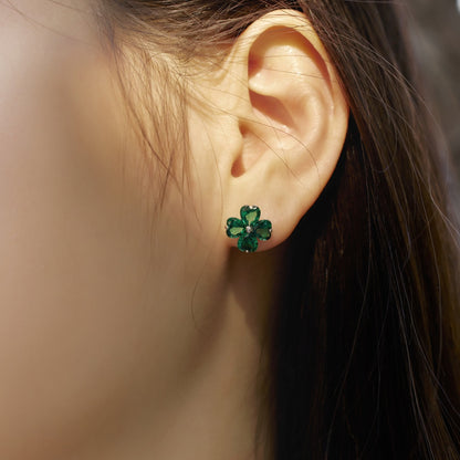 [Rosla]Four-Leaf Clover Ball Earrings