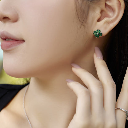 [Rosla]Four-Leaf Clover Ball Earrings
