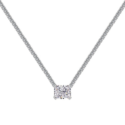 [Rosla]4.0 Carat Elegant Radiant Cut Necklace