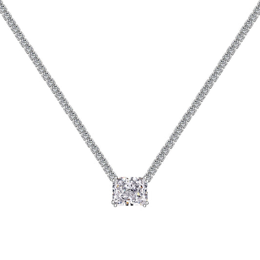 [Rosla]4.0 Carat Elegant Radiant Cut Necklace