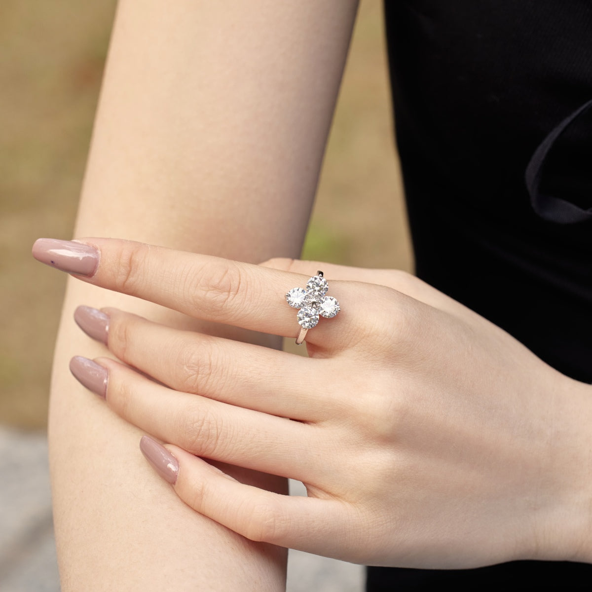 [Rosla]Four-Leaf Clover Eight-Pointed Star Ring
