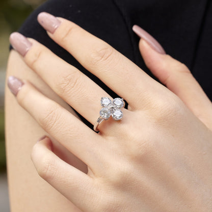 [Rosla]Four-Leaf Clover Eight-Pointed Star Ring
