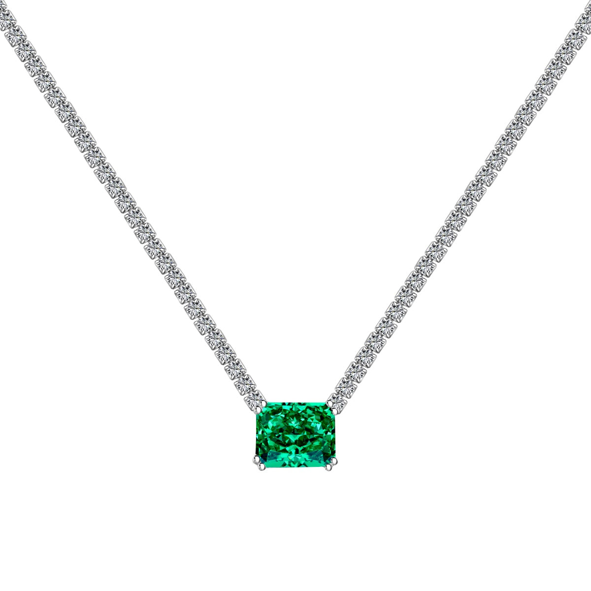 [Rosla]4.0 Carat Elegant Radiant Cut Necklace