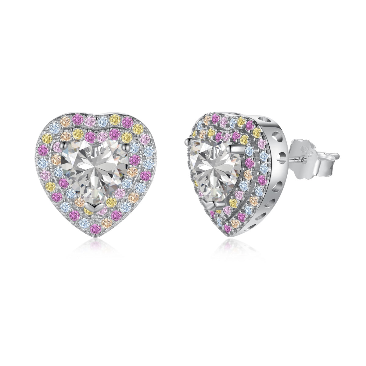 [Rosla]Dazzling Heart Shape Lover Earrings