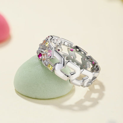 [Rosla]Sparkling Vibrant Emerald Cut Daily Ring