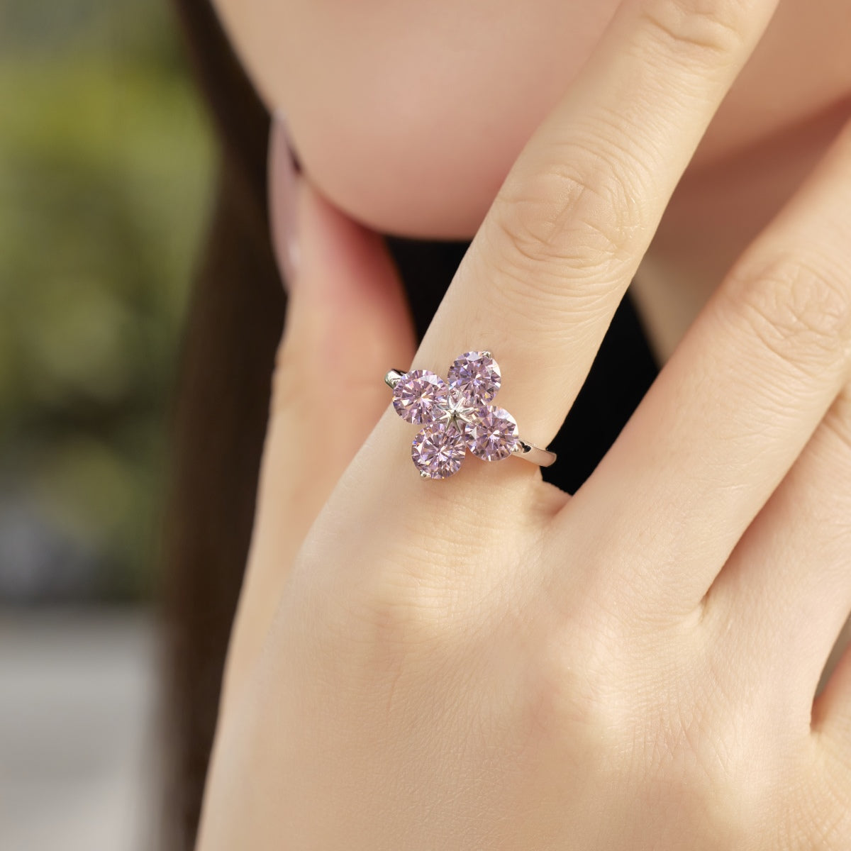[Rosla]Four-Leaf Clover Eight-Pointed Star Ring