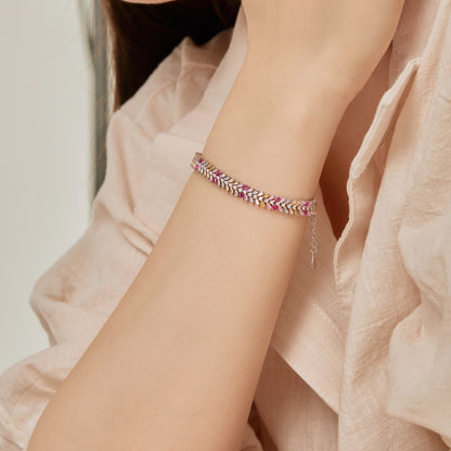 [Rosla]Dainty Radiant Emerald Cut Daily Bracelet