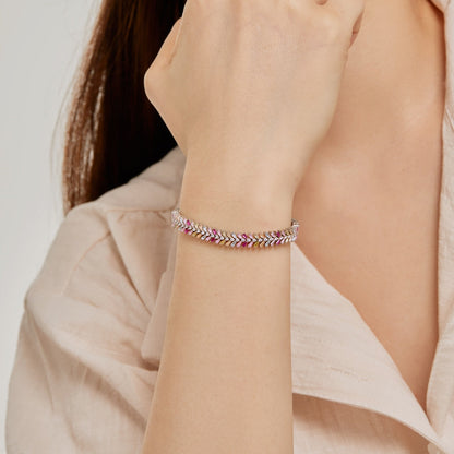 [Rosla]Dainty Radiant Emerald Cut Daily Bracelet