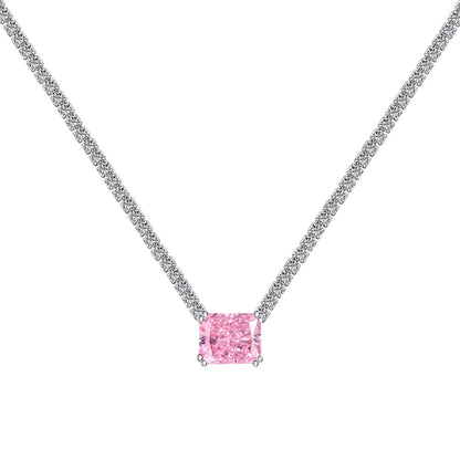 [Rosla]4.0 Carat Elegant Radiant Cut Necklace