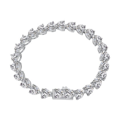 [Rosla]0.75 Carat Elegant Romantic Heart Shape Lover Bracelet