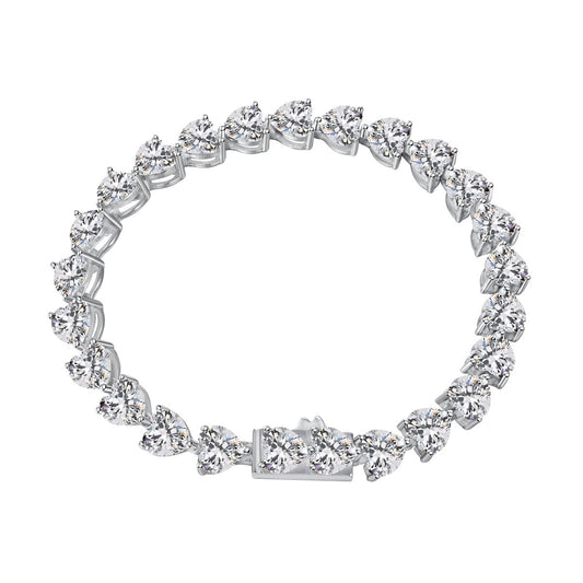 [Rosla]0.75 Carat Elegant Romantic Heart Shape Lover Bracelet