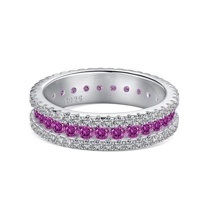 [Rosla]Delicate Colorful Round Cut Daily Ring