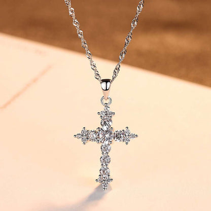 [Rosla]Delicate Cross Shape Necklace