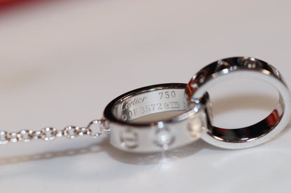 [Rosla]LOVE NECKLACE PINK GOLD AND SILVER