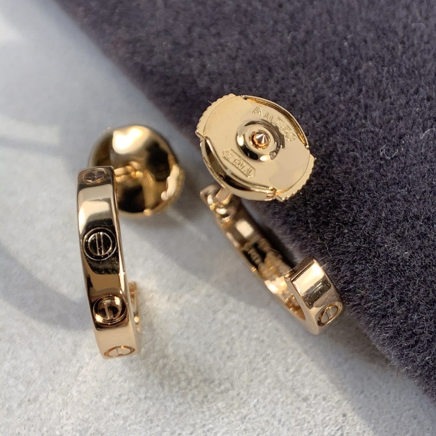 [Rosla]LOVE EARRINGS 2.65MM PINK GOLD