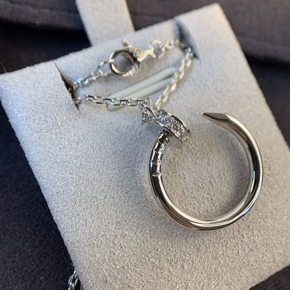 [Rosla]JUSTE NECKLACE SILVER DIAMONDS