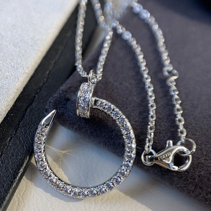 [Rosla]JUSTE NECKLACE SILVER DIAMONDS