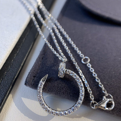 [Rosla]JUSTE NECKLACE SILVER DIAMONDS