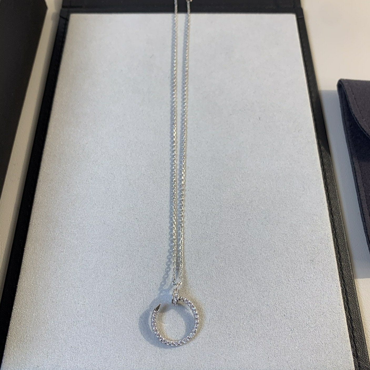 [Rosla]JUSTE NECKLACE SILVER DIAMONDS