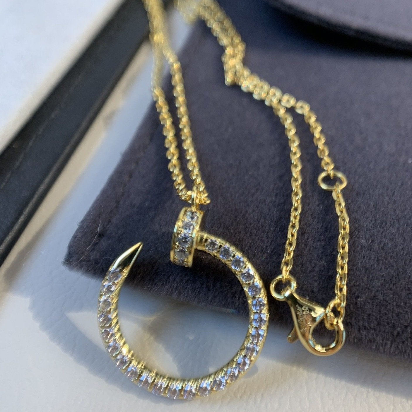 [Rosla]JUSTE NECKLACE GOLD DIAMONDS
