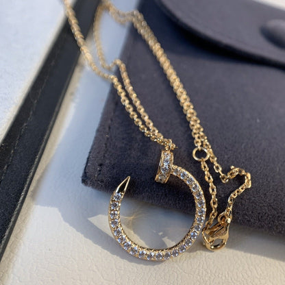 [Rosla]JUSTE NECKLACE PINK GOLD DIAMONDS