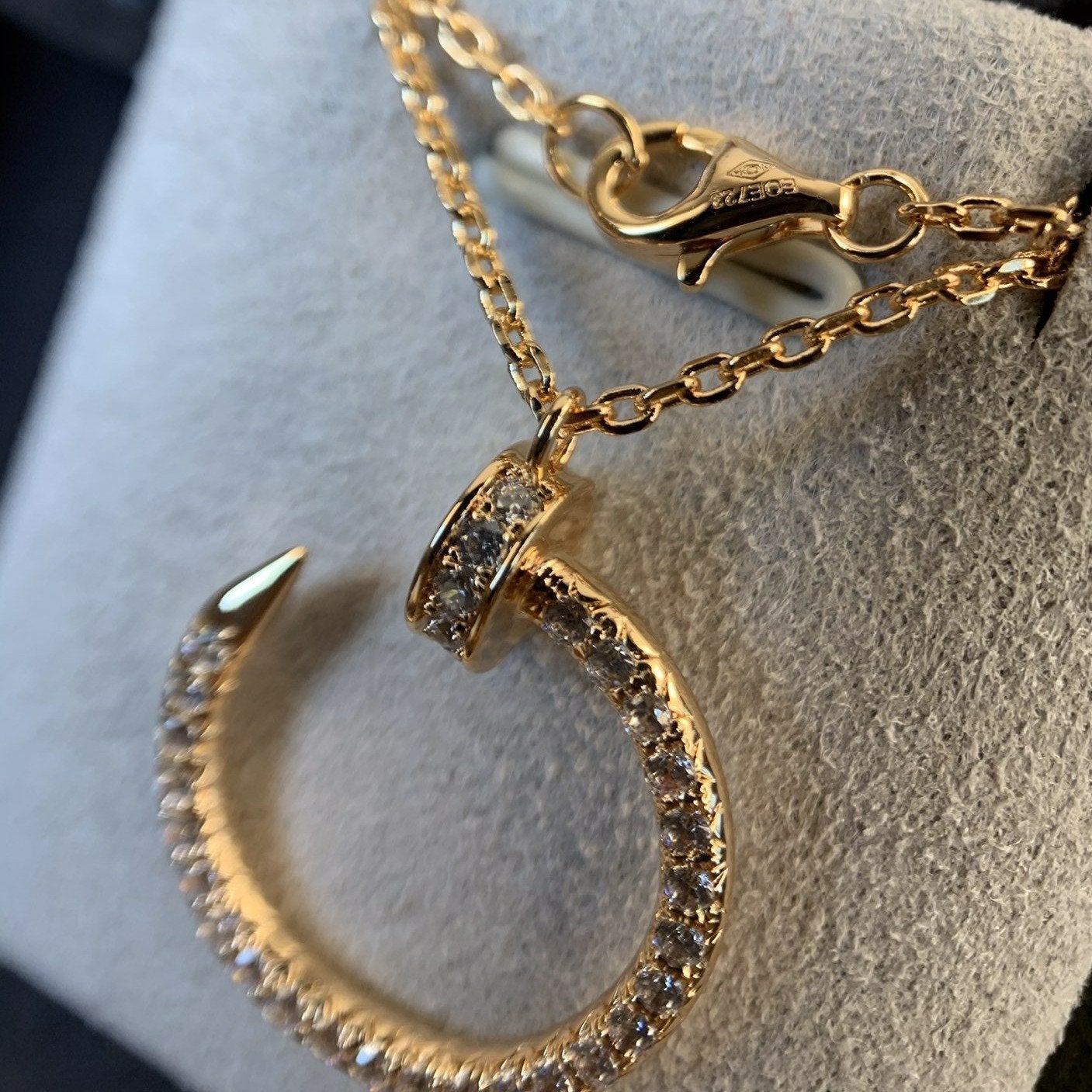 [Rosla]JUSTE NECKLACE PINK GOLD DIAMONDS