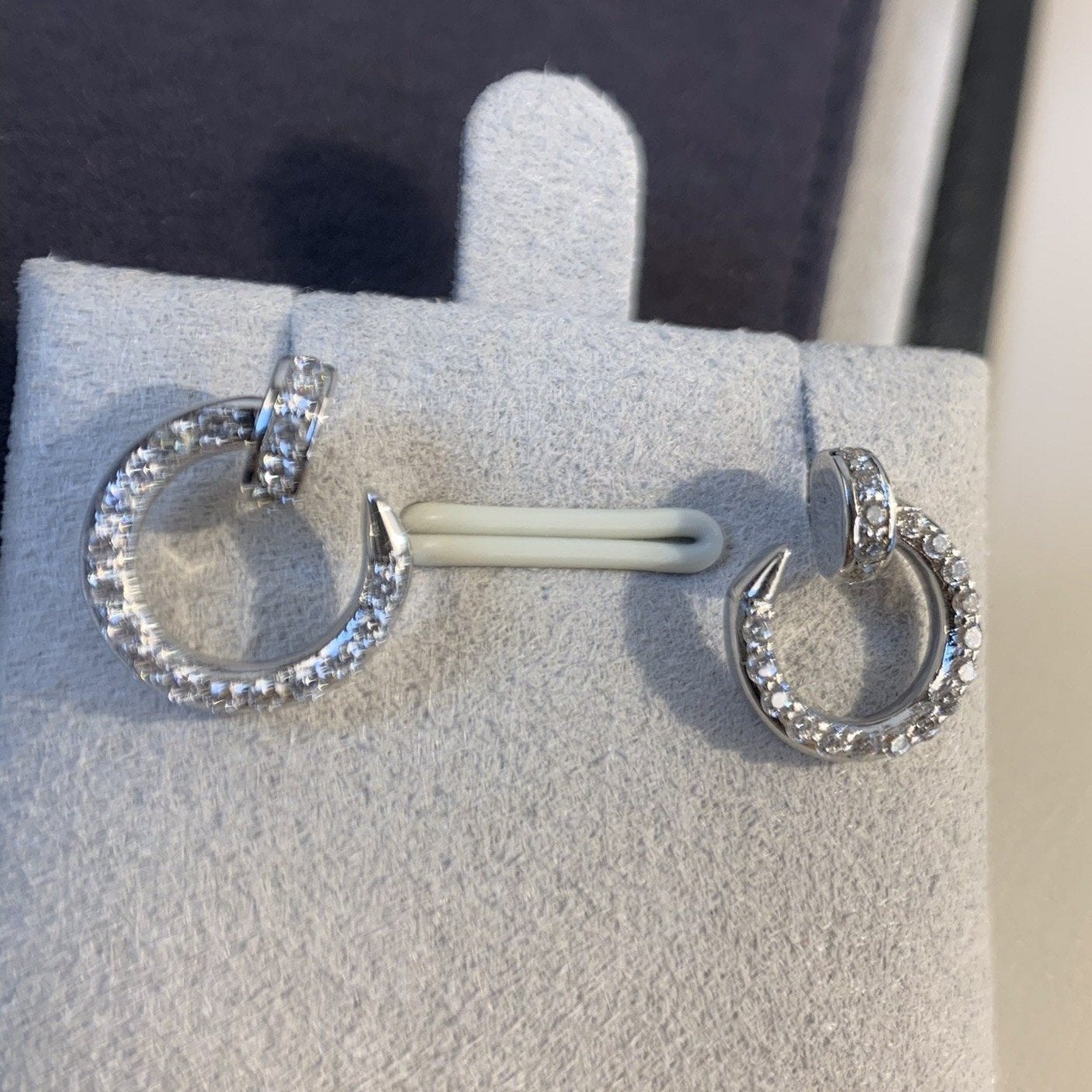 [Rosla]JUSTE EARRINGS SILVER DIAMONDS
