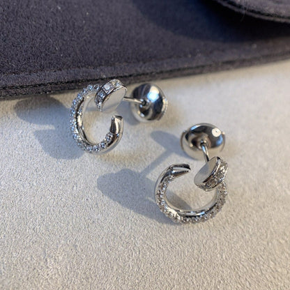 [Rosla]JUSTE EARRINGS SILVER DIAMONDS