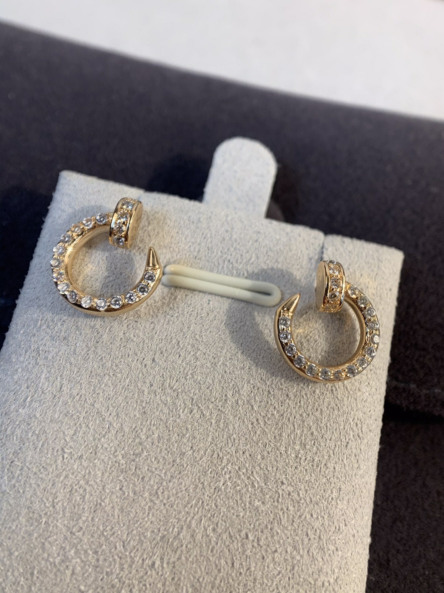 [Rosla]JUSTE EARRINGS GOLD DIAMONDS