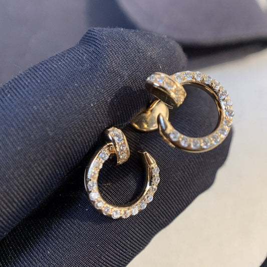 [Rosla]JUSTE EARRINGS GOLD DIAMONDS