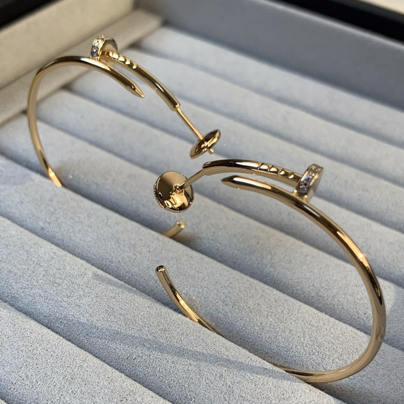 [Rosla]JUSTE EARRINGS GOLD DIAMONDS 1.8MM