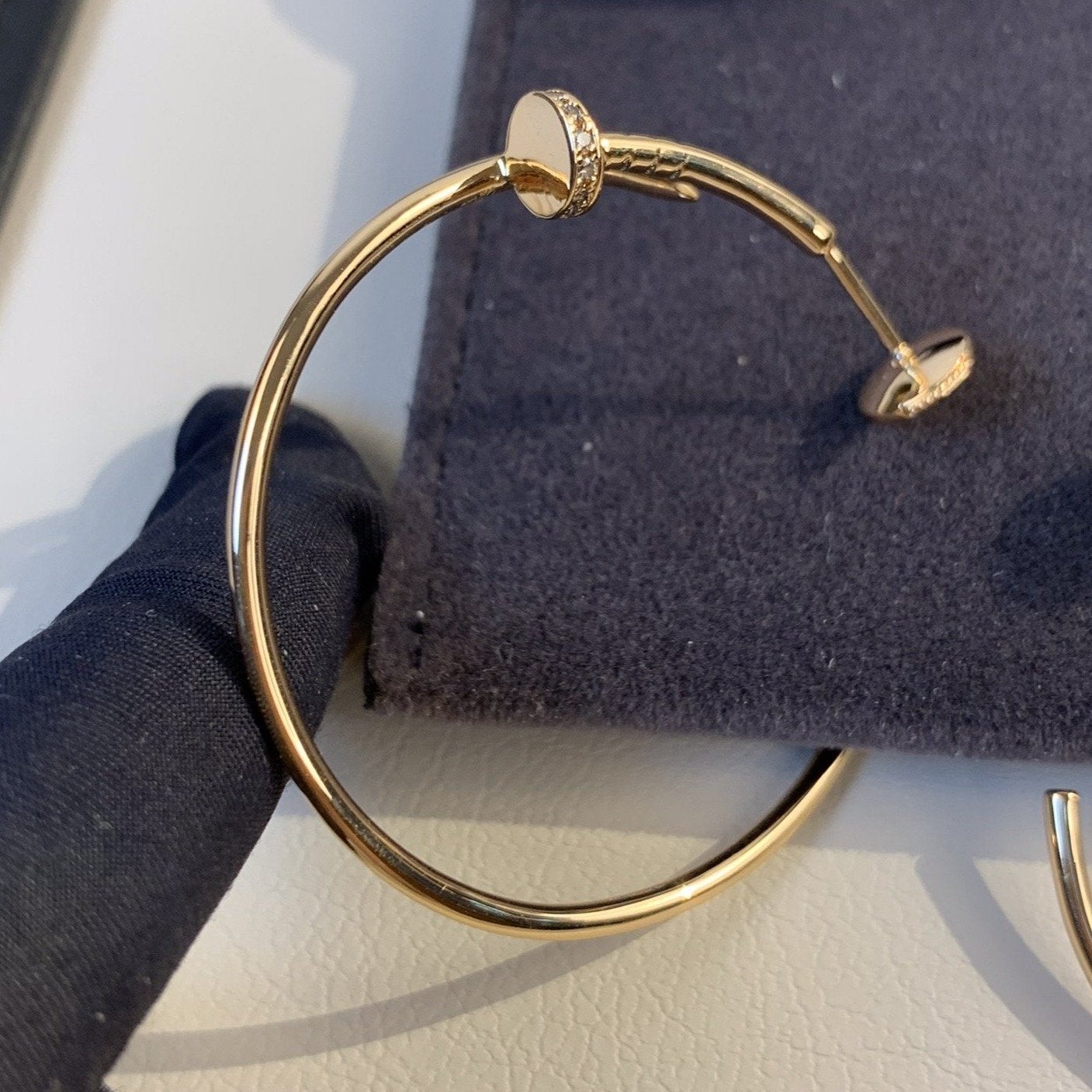 [Rosla]JUSTE EARRINGS GOLD DIAMONDS 1.8MM