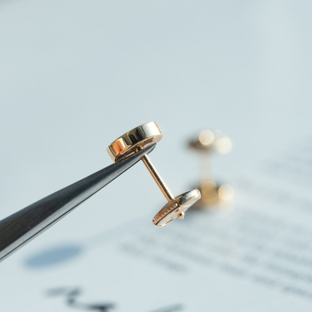 [Rosla]LOVE EARRINGS PINK GOLD 10MM