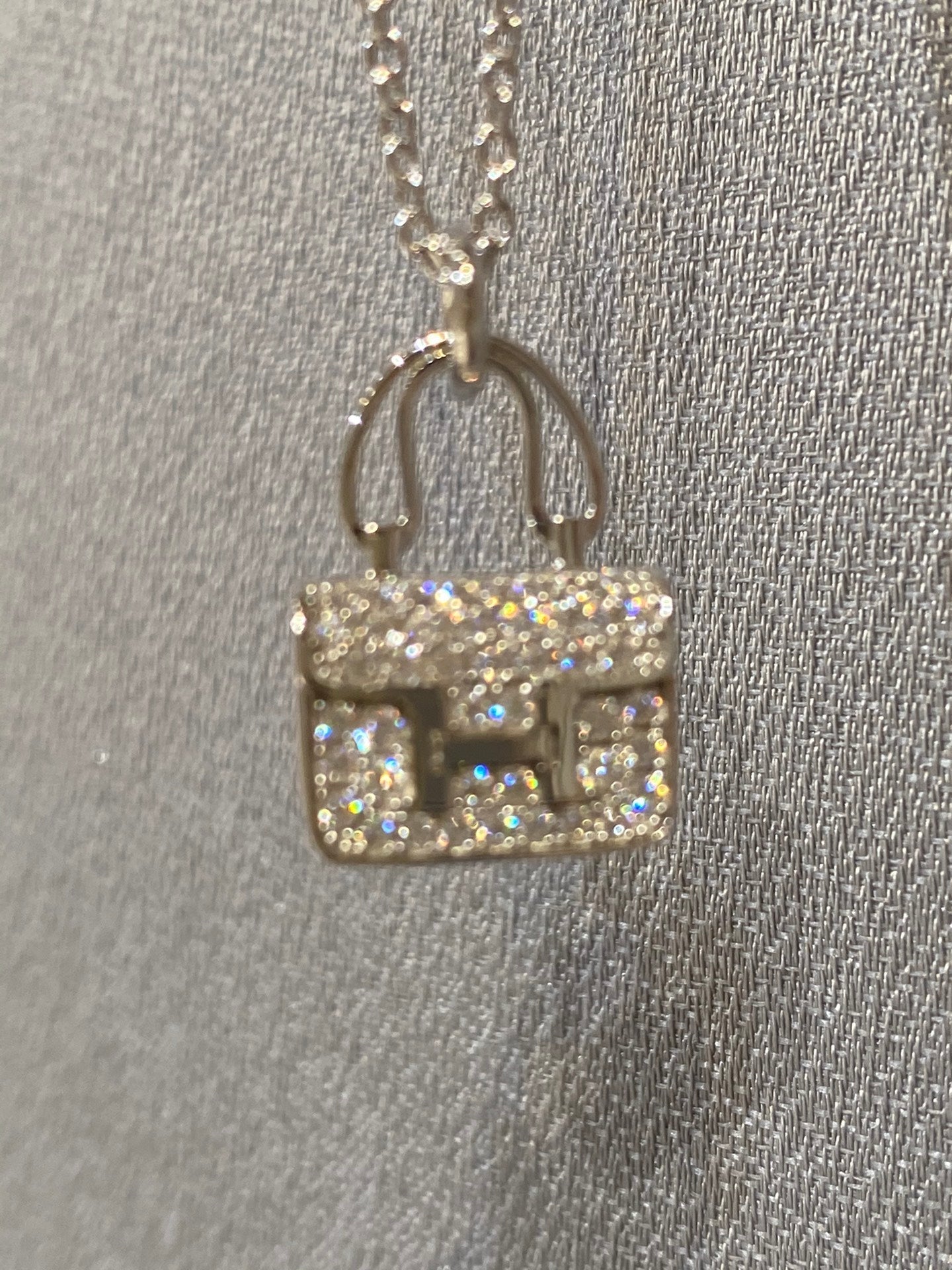[Rosla]CONSTANCE PEDANT DIAMOND NECKLACE