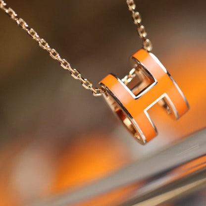 [Rosla]POP H PEDANT PINK GOLD