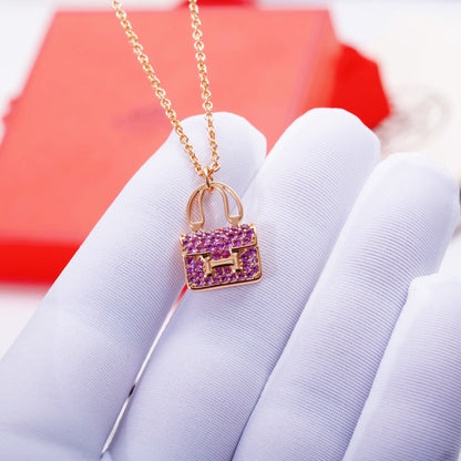 [Rosla]CONSTANCE PEDANT PURPLE DIAMOND NECKLACE