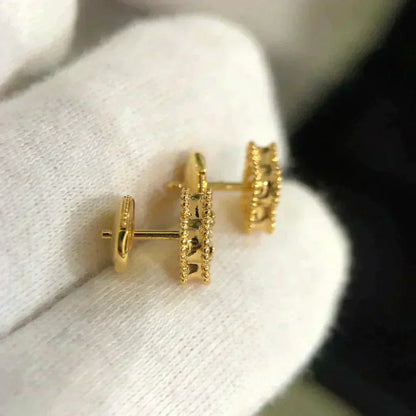 [Rosla]CLOVER MINI 9.5MM MALACHITE  EARRINGS