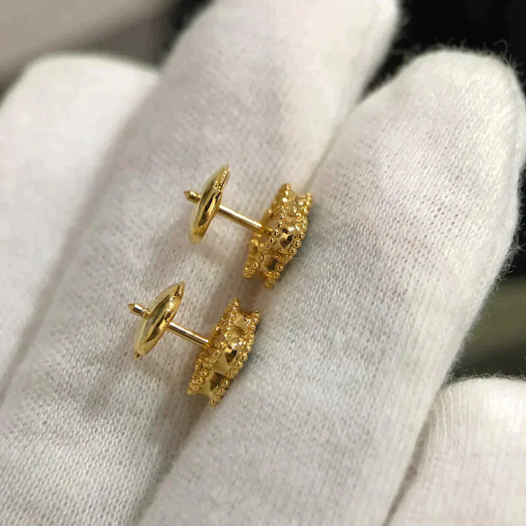 [Rosla]CLOVER MINI 9.5MM MALACHITE  EARRINGS