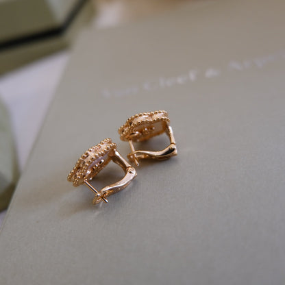 [Rosla]LUCKY PINK GOLD WHITE MOP EARRINGS