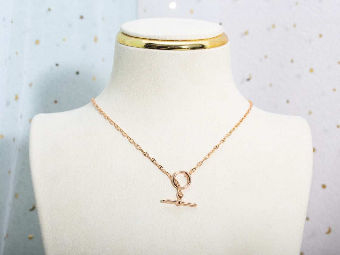 [Rosla]ECHAPPEE NECKLACE PINK GOLD