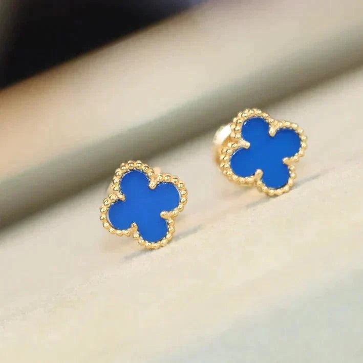 [Rosla]CLOVER MINI 9.5MM TURQUOISE EARRINGS